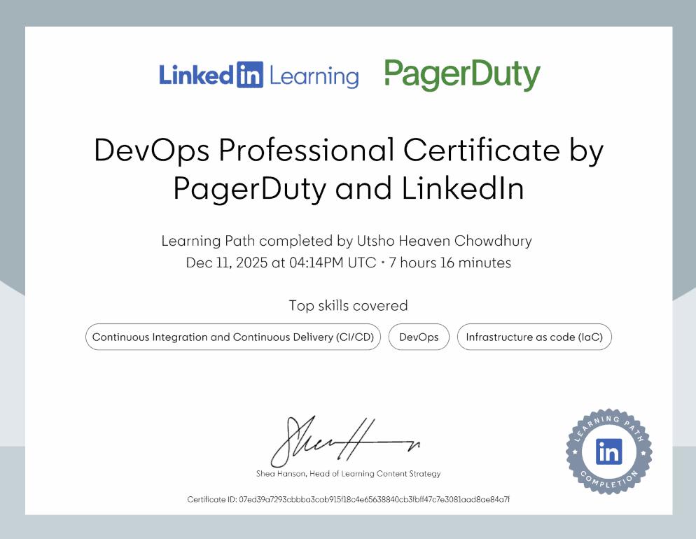 DevOps Professional Certificate