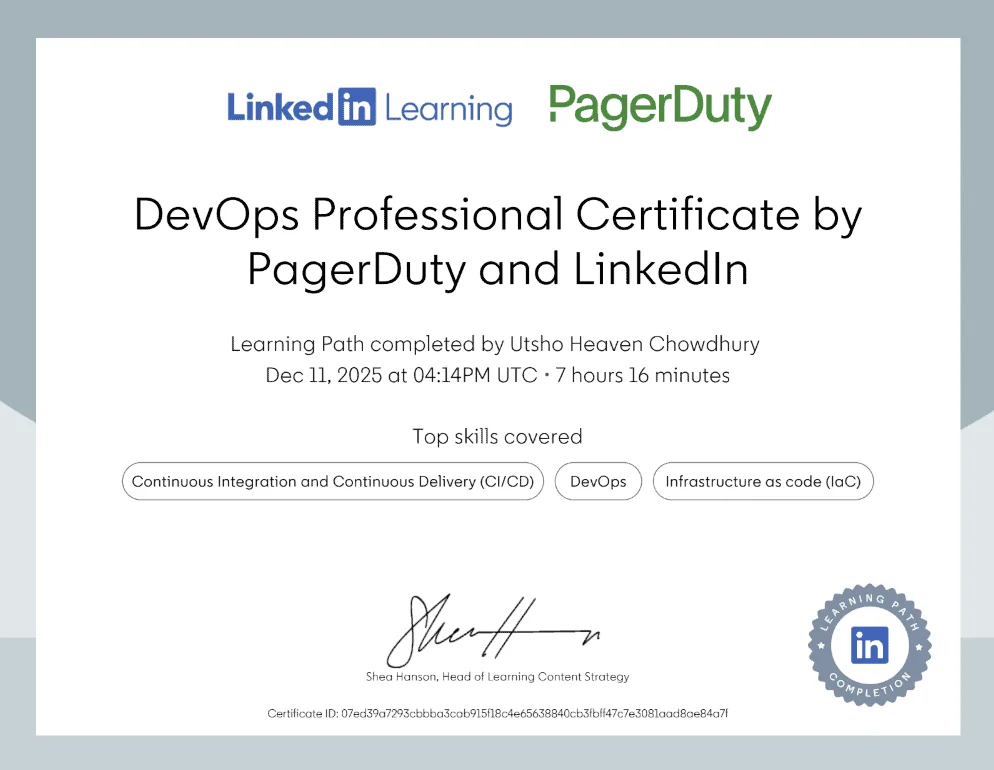 DevOps Professional Certificate